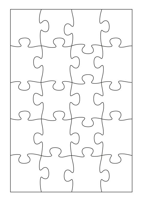 12 Piece Puzzle Template